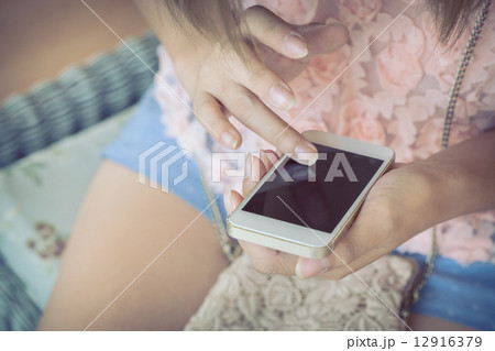 women using a smart phone, hand touch on screen digital mobile women using a smart phone, hand touch on screen digital mobile 12916379