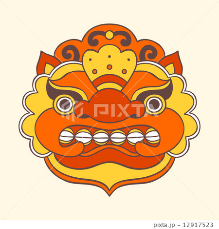 Traditional balinese mask. Barong.  12917523