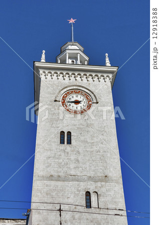 Clock tower of Simferopol railroad station 12918388