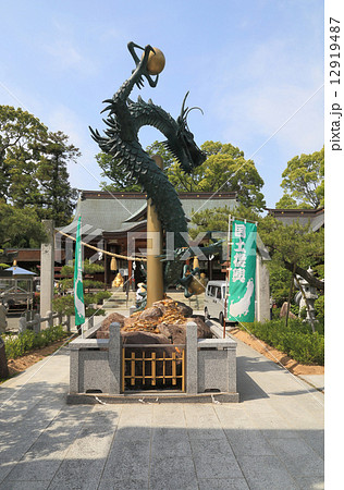 香川県高松市 讃岐国一宮 田村神社 の龍神様の写真素材