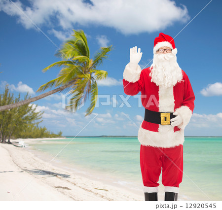 man in costume of santa claus 12920545