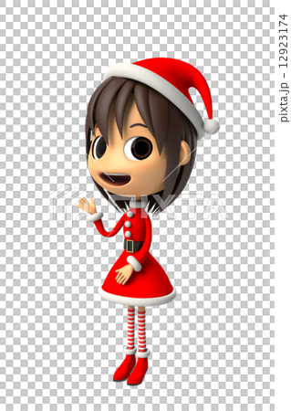 A girl in Santa Claus costume A girl in Santa Claus costume 12923174