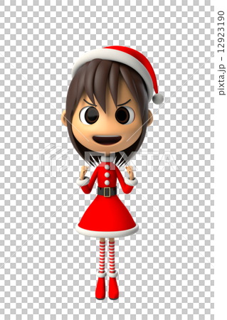A girl in Santa Claus costume A girl in Santa Claus costume 12923190