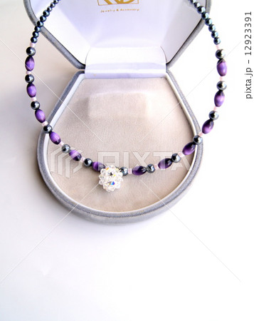 キャッツアイ&スワロフスキービーズボールのチョーカー キャッツアイ&スワロフスキービーズボールのチョーカー 12923391