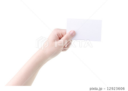 woman hand holding blank card woman hand holding blank card 12923606