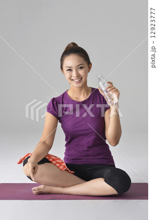 Asian lady after yoga 12923777