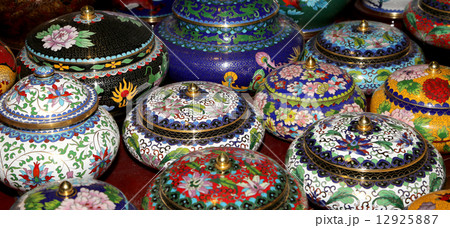 Traditional Chinese vases at a Chinese market 12925887