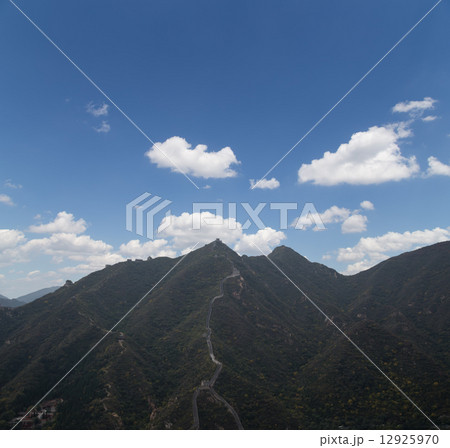 View of one of the most scenic sections of the Great Wall of China, north of Beijing View of one of the most scenic sections of the Great Wall of China, north of Beijing 12925970