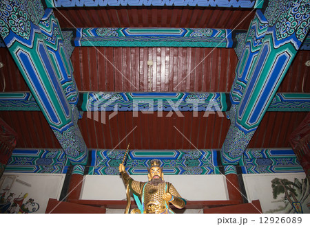Dharmapala (protector of dharma), Buddhist temple inBeijing, China.   12926089