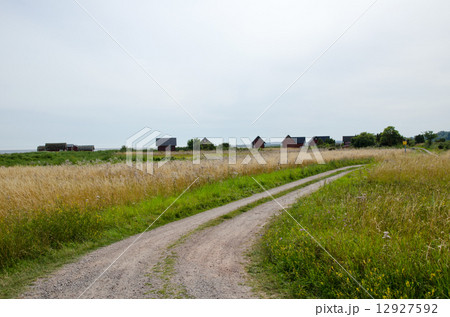 Road to small cabins Road to small cabins 12927592