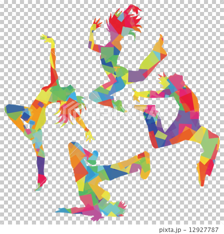 Dance silhouette (colorful) 12927787