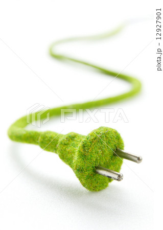 green electric plug green electric plug 12927901