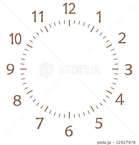 時計 数字のイラスト素材 12927978 Pixta
