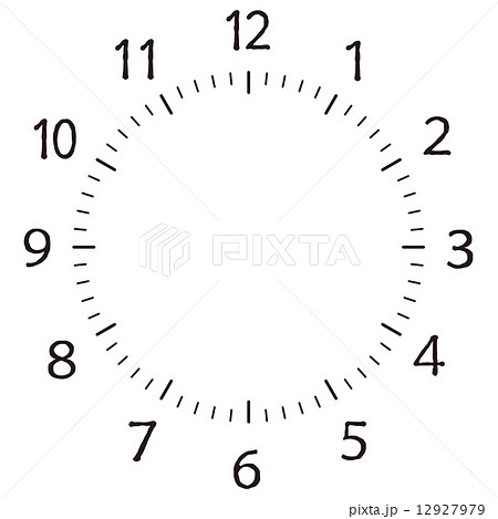 時計 数字のイラスト素材 12927979 Pixta