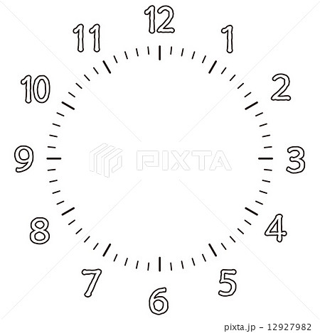 時計 数字のイラスト素材 12927982 Pixta