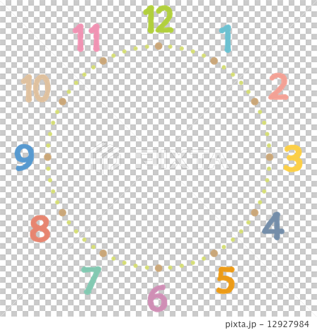 時計 数字のイラスト素材 12927984 Pixta