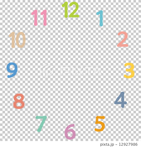 時計　数字 12927986