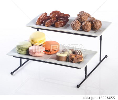 tray. three tier serving tray on a background. tray. three tier serving tray on a background. 12928655