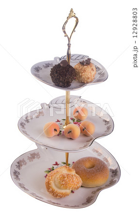 tray. three tier serving tray on a background. tray. three tier serving tray on a background. 12928803