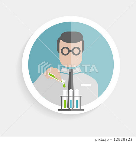 Vector round icon successful man Vector round icon successful man 12929323