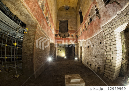 exploring antique roman ruins 12929969