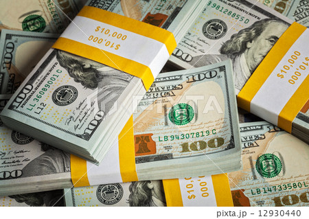 Background of new 100 US dollars 2013 bills 12930440