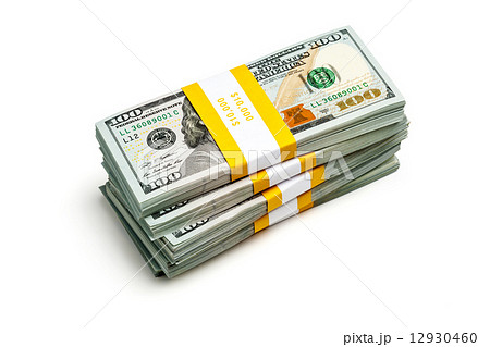 Bundles of 100 US dollars 2013 edition banknotes 12930460