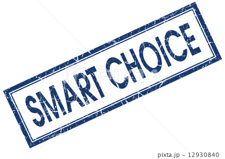 smart choice blue square stamp isolated on white background smart choice blue square stamp isolated on white background 12930840