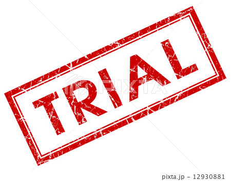 trial red square stamp isolated on white background 12930881