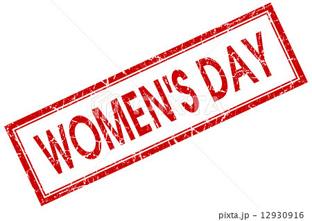 womens day red square stamp isolated on white background womens day red square stamp isolated on white background 12930916