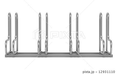 street bicycle rack isolated on white background 12931110