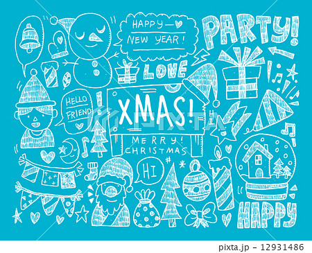 Doodle Christmas background Doodle Christmas background 12931486