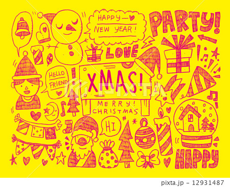 Doodle Christmas background 12931487