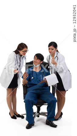 Three Asian Medical Professionals Three Asian Medical Professionals 12932041
