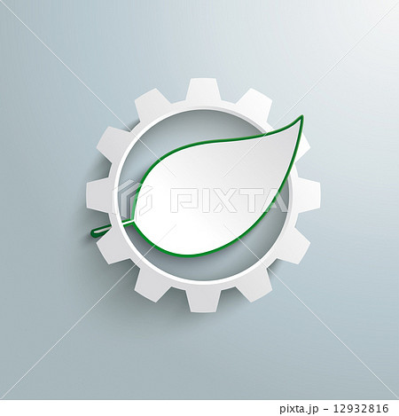 Big Gear Green Leave Infographic PiAd 12932816