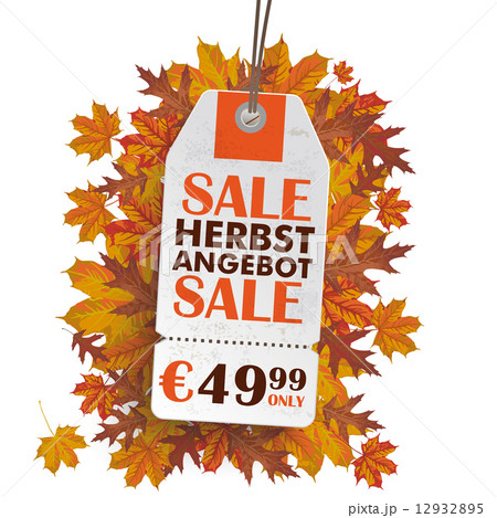 White Price Sticker Herbst Angebot 12932895