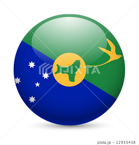 Round glossy icon of Christmas Island Round glossy icon of Christmas Island 12933438