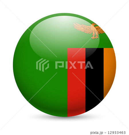 Round glossy icon of Zambia Round glossy icon of Zambia 12933463