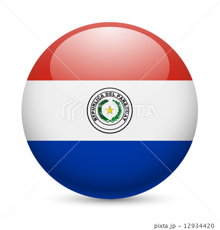 Round glossy icon of Paraguay Round glossy icon of Paraguay 12934420