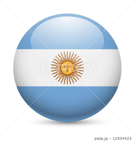 Round glossy icon of Argentina Round glossy icon of Argentina 12934423