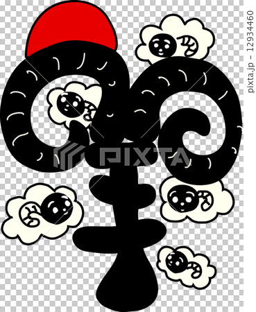 2015 New Year's card material "sheep" ★ Sunrise Raun cloud 2015 New Year's card material "sheep" ★ Sunrise Raun cloud 12934460