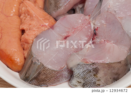 スケトウダラの切り身 の写真素材