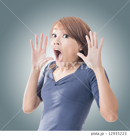 Surprised Asian woman Surprised Asian woman 12935223
