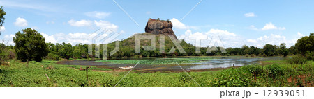 The panorama of Sigiriya (Lion's rock) is an ancient rock fortre 12939051