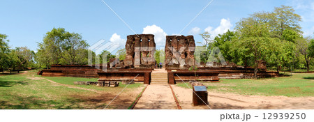 The panorama of Polonnaruwa ruins (ancient Sri Lanka's capital) 12939250