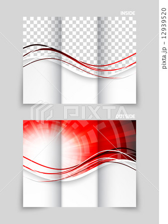 Tri-fold brochure template design 12939520
