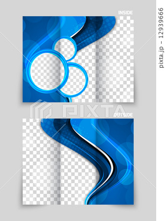 Tri-fold brochure template design 12939666