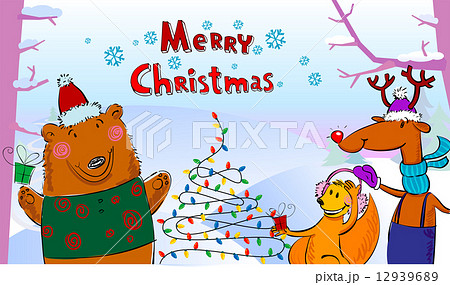 Merry Christmas greeting card Merry Christmas greeting card 12939689