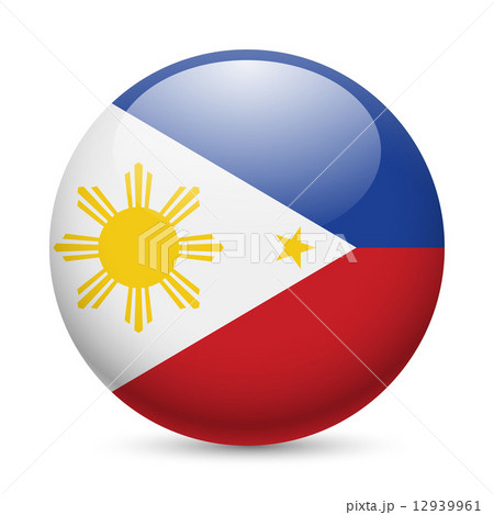 Round Glossy Icon Of Philippinesのイラスト素材