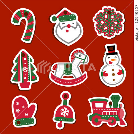 Vector Christmas tags or stickers for gifts. Vector Christmas tags or stickers for gifts. 12940257